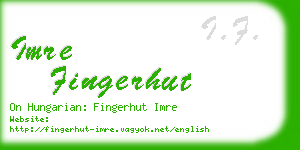 imre fingerhut business card